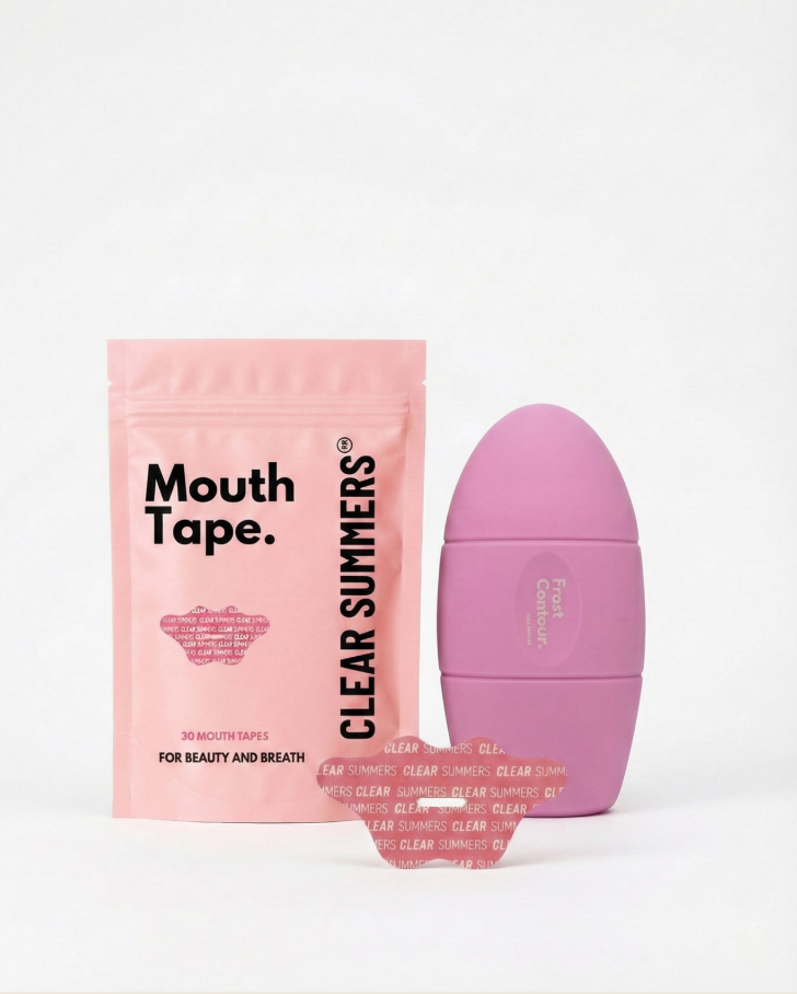 Clear Summers Mouth Tape + Ice Roller Duo