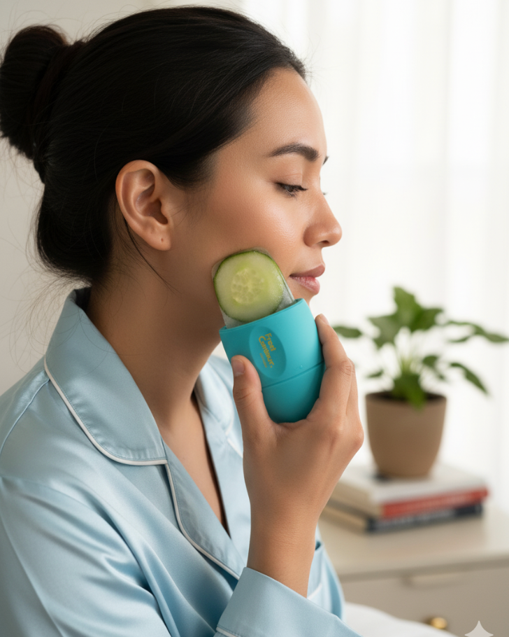 Frost Contour Ice Roller in Blue Green