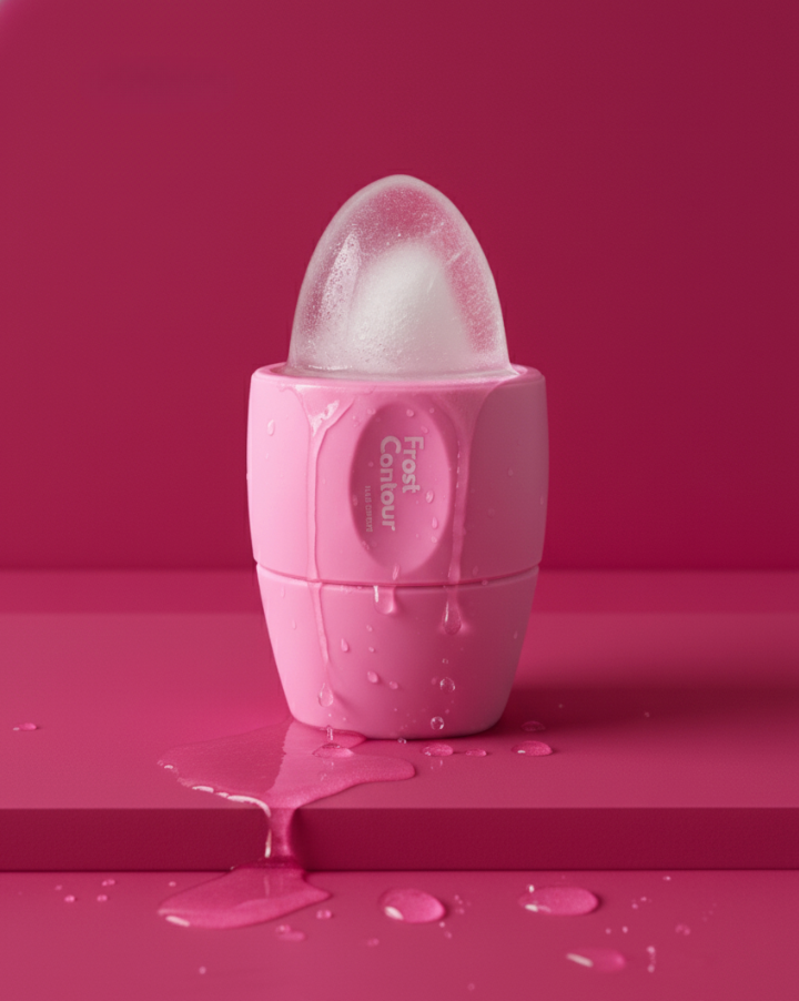 Frost Contour Ice Roller in Pink