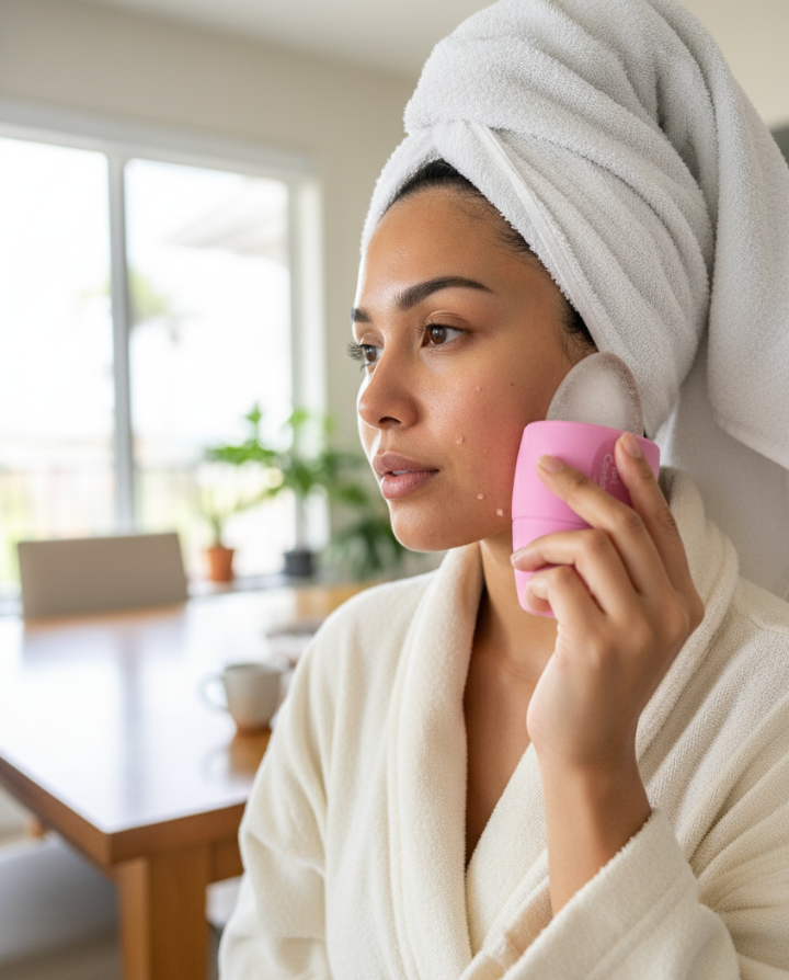 Frost Contour Ice Roller in Pink